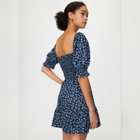 ARITZIA WILFRED Angie Dress Prairie Floral Blue XS - Picture 8 of 14